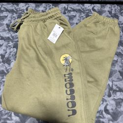 BNWT $50 MSRP Volcom Just Chill Jogger Sweatpants Olive Green Size XL Womens