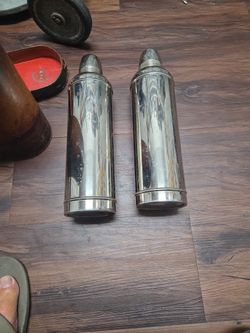 Thermos Made In 1908 (2) With Case Missing Strap