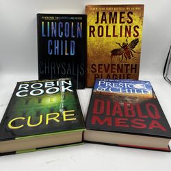 Books Set Of 4 Novels Action Adventures Hardback Various Authors