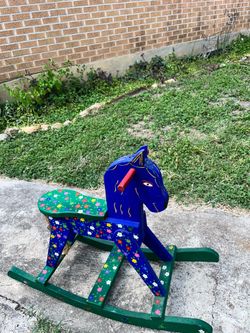 Colorful Wooden Rocking Horse