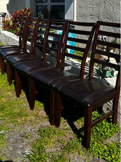 6 Solid Wood Dining Chairs