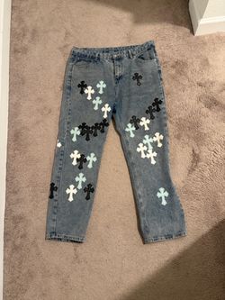 Chrome Hearts Blue Denim Jeans