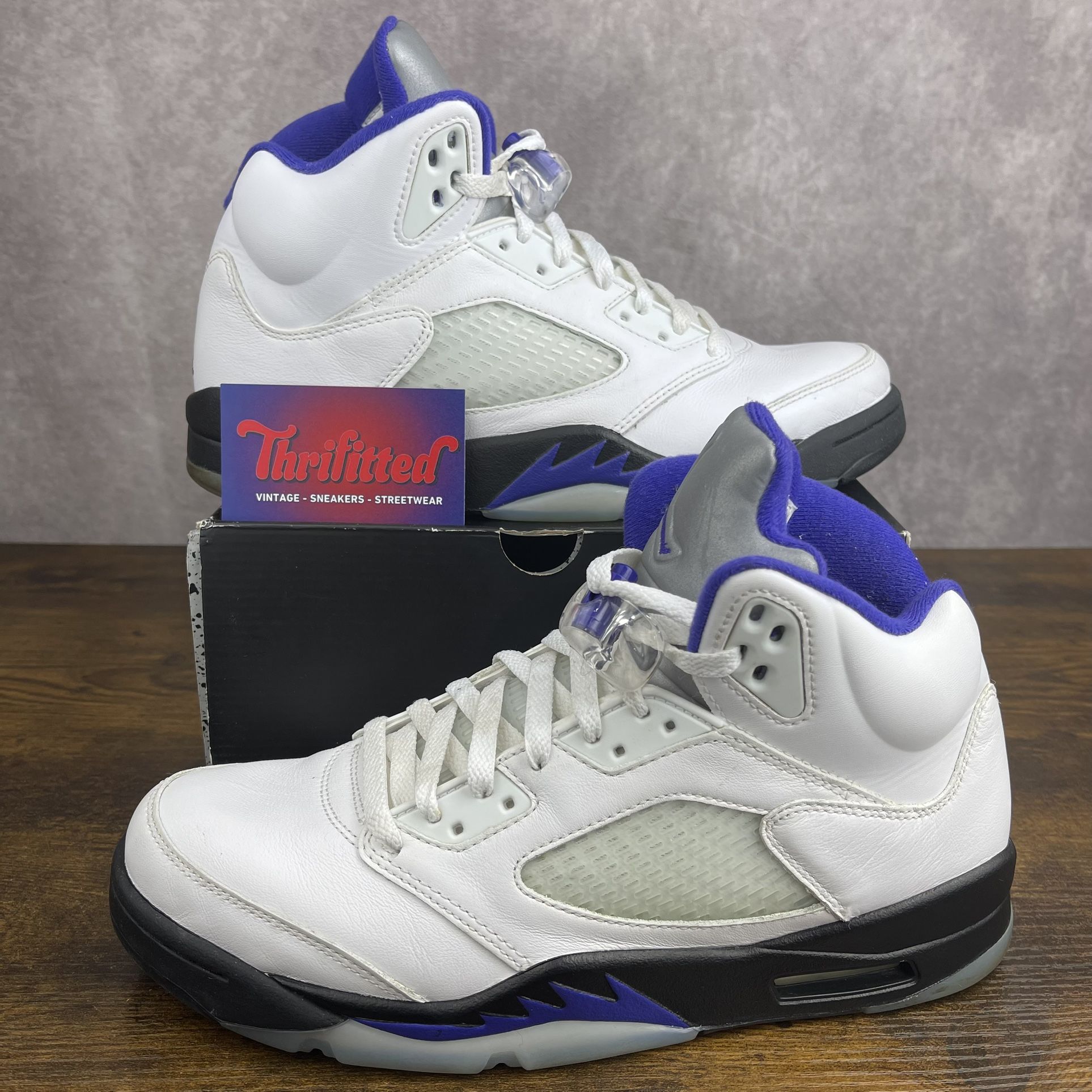 Jordan 5 Dark Concord 2022 Size 10 DD0587-141 White Purple Men’s Basketball Shoes OG Rare