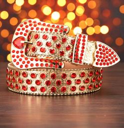Red Rhinestone Belt