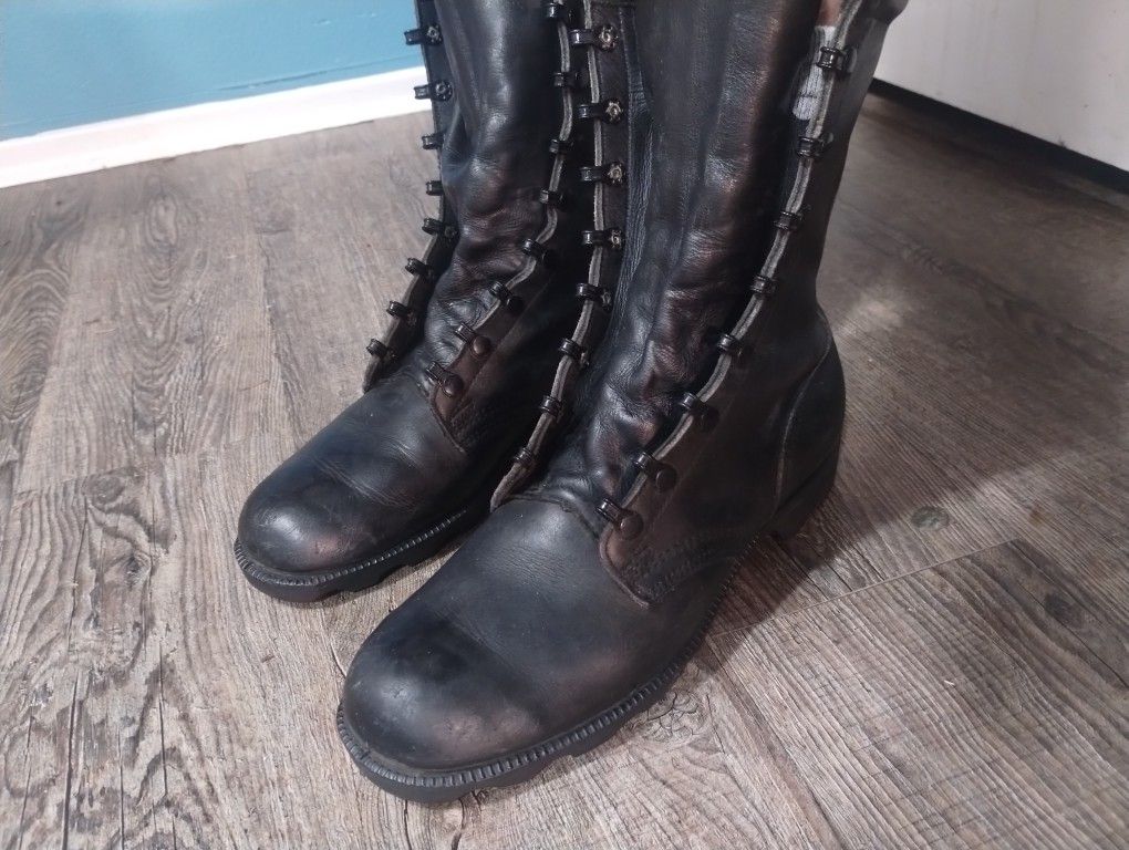 Leather Combat Boots