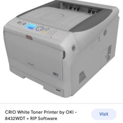 Oki Pro 8432 White Toner Sublimation Printer 