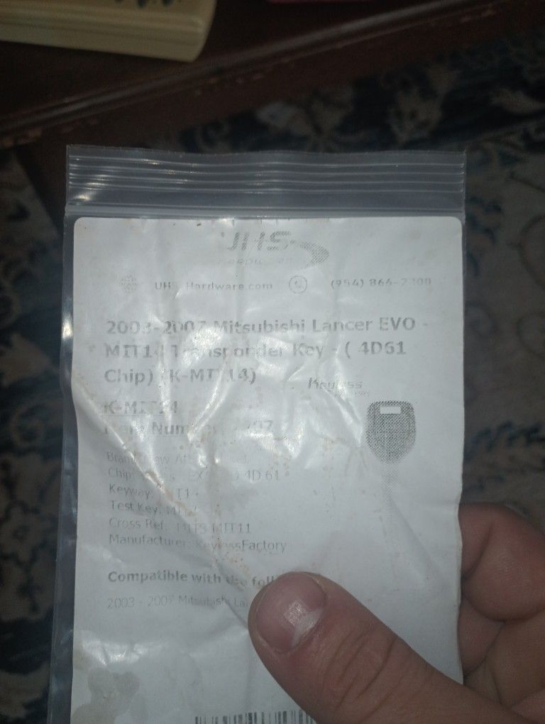 2003-2007 Mitsubishi Evo Chip Key