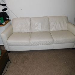 Leather White Sofa