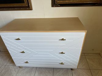 West Elm 3-Drawer Geometric Dresser.