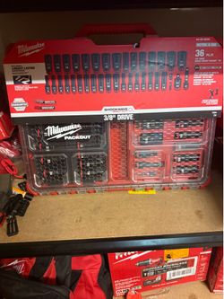 Milwaukee socket set pack out  3/8