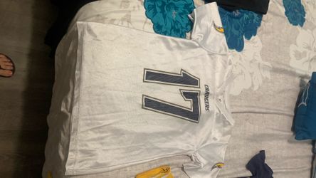Little girls nfl Chargers shirts and jersey