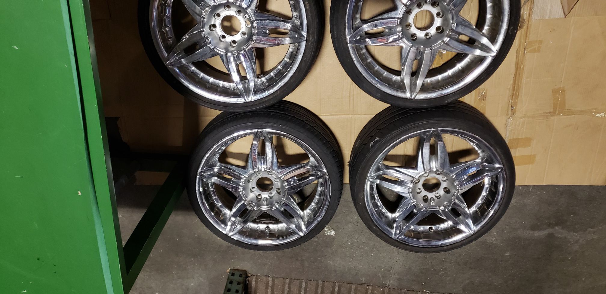 18 inch chrome rims with tires