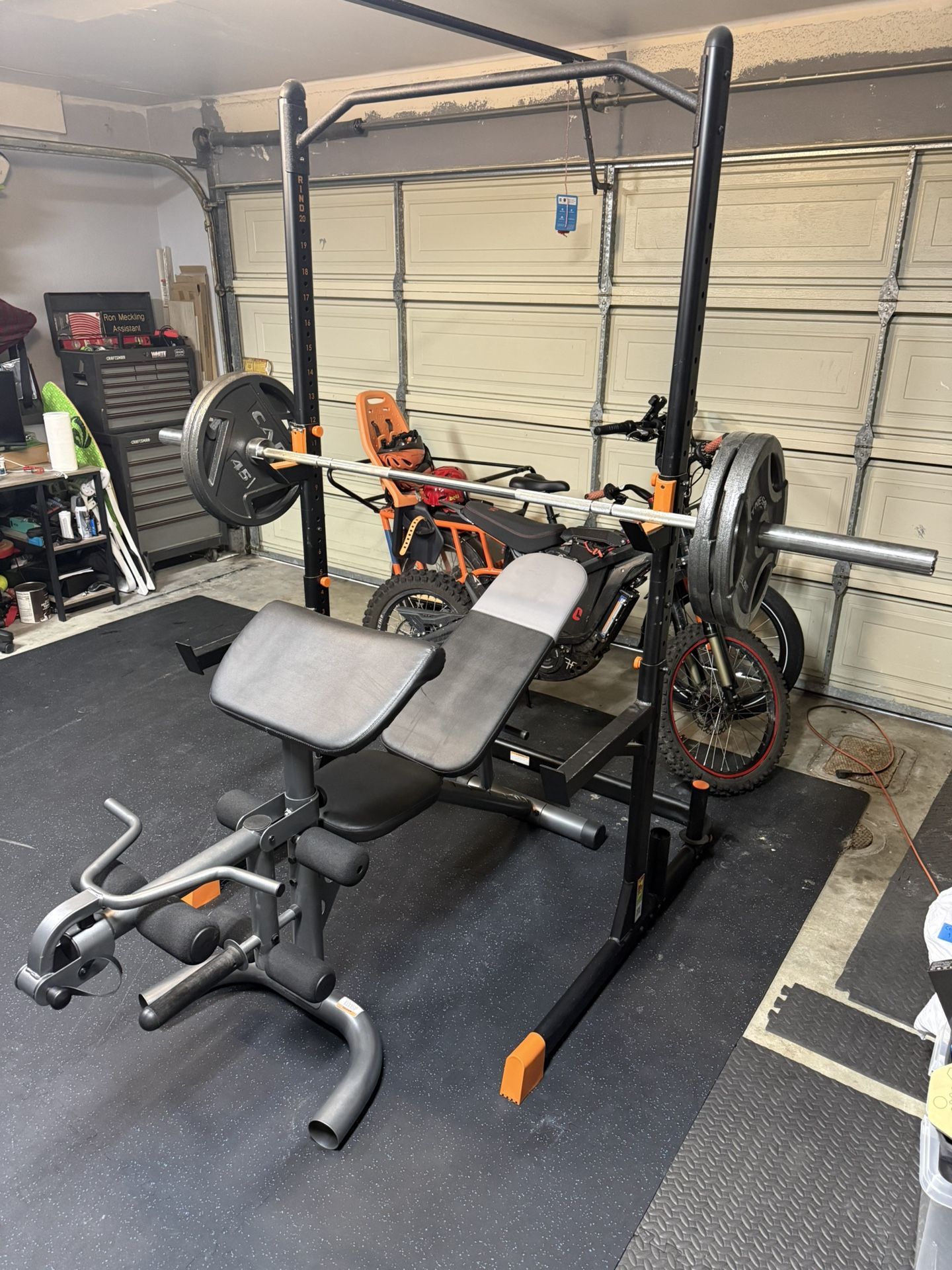 Half Squat Rack Bench Press Great Condition