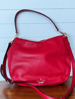 Kate Spade New York Jackson Street Mylie hobo in Red Carpet pebbled leather