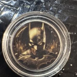 #113 🦇 1 Gram .999 Fine Silver – Batman Dark Knight Mini Art Round | Micro Bullion Collectible | Capsule-Protected 🦇