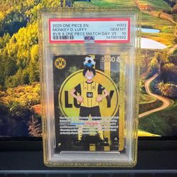 MONKEY D. LUFFY BVB X ONE PIECE MATCH DAY '25 ONE PIECE PROMOS 2025 003 PSA 10
