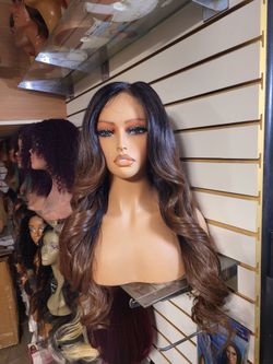 Long Wavy Ombre Lace Front Wig
