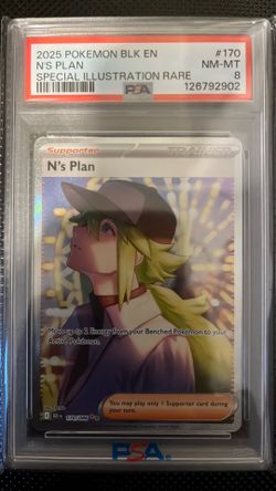 N’s Plan Special Illustration Rare (2025) Pokemon Black Bolt PSA 8