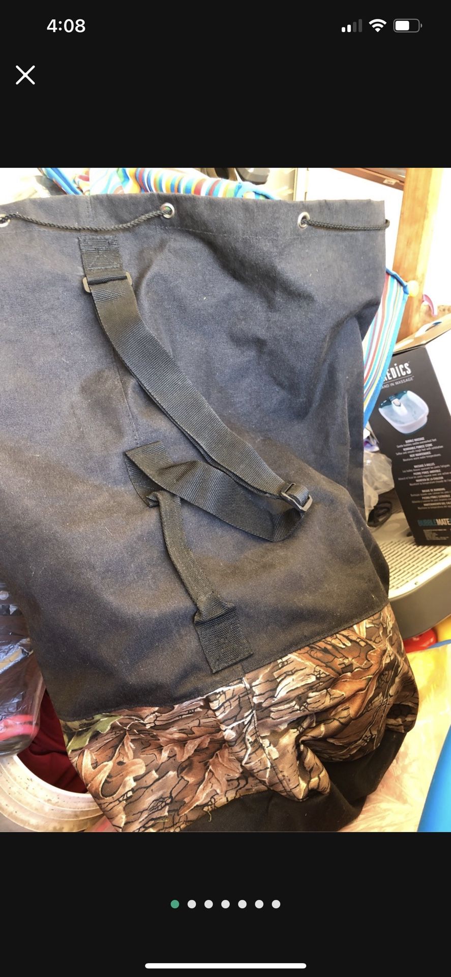 Camo big backpack or bag perfect for people hunting