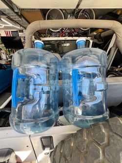 Two 5 gallon water bottles