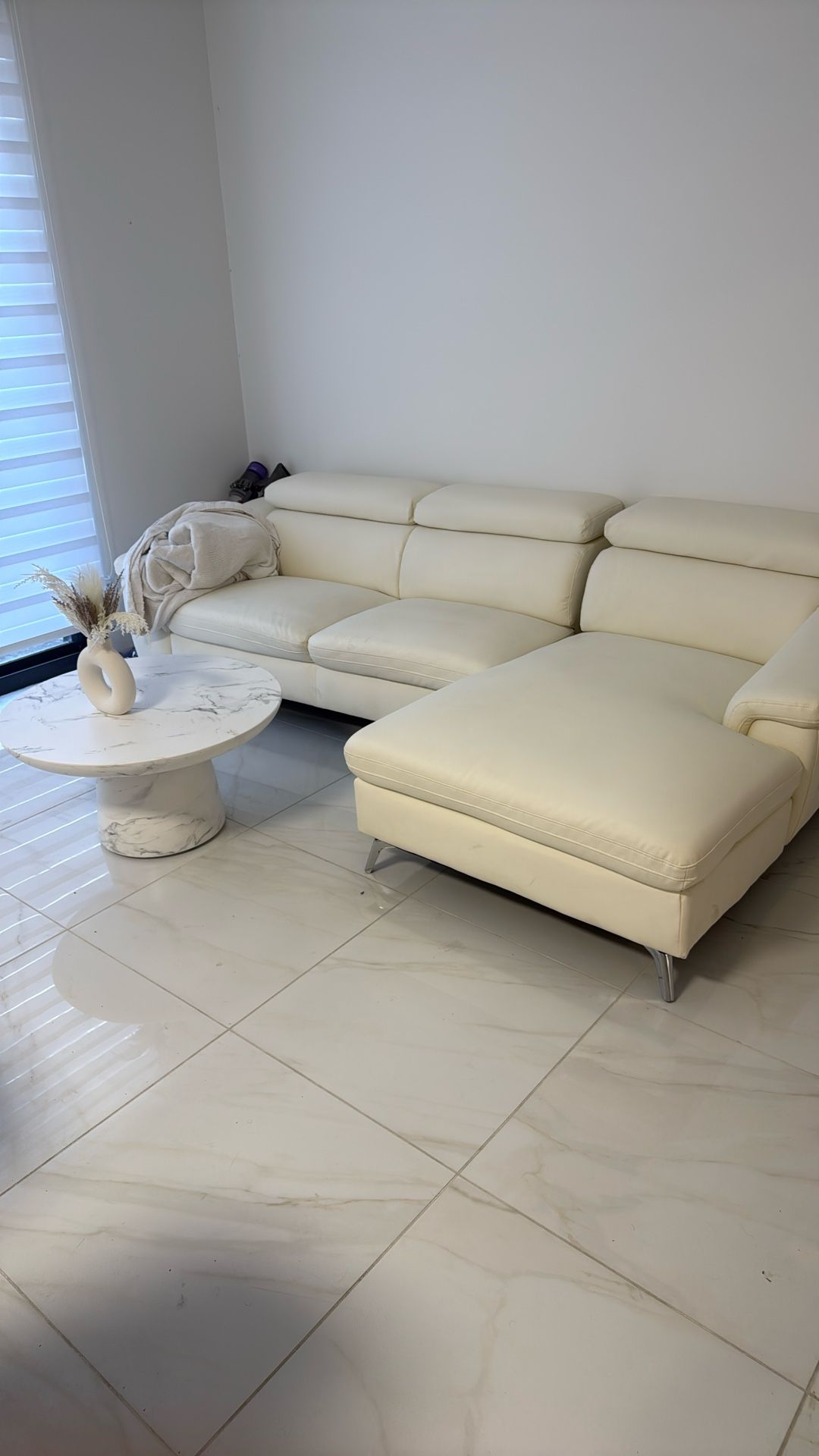 White Leather Couch