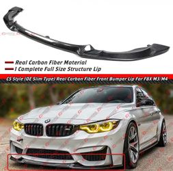 15-19 BMW F80 M3 F82 M4 Carbon Fiber CS V2 Style Front Bumper Lip
