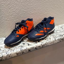 Boys Adidas Adizero Baseball Cleats Navy Orange