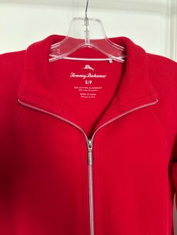Tommy Bahama Aruba Full-Zip Cotton Red Sweatshirt Women’s Size Small