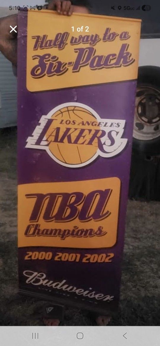 Championship LA Lakers Double Sided Banner