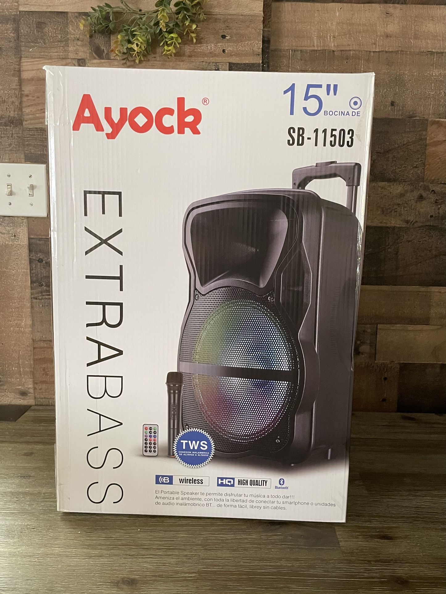 15β AYOCK Extra Bass Bluetooth Recahrgeable Party Speaker With Microphone & LED Display Lights π€ππΆ 8000 Watts ππΆπΆ