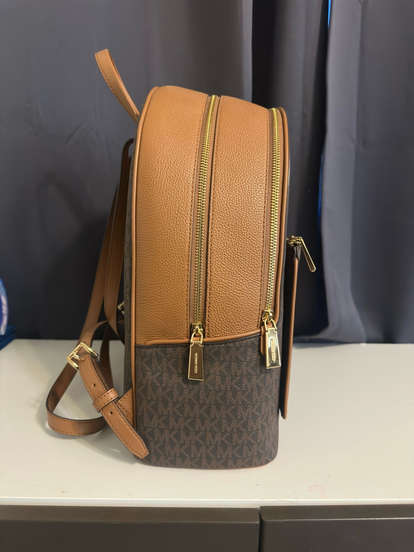 NWT Michael Kors Adina Large Backpack - Brown/ Acorn Michael Kors - Adina Medium Logo Backpack Now $129 - The  main image 3