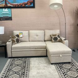 SOFA SLEEPER WITH STORAGE $0 DOWN🤩 