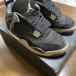 Jordan 4 Black Canvas 
