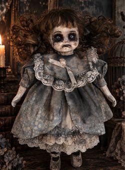 🕷️🎃Creepy spooky Halloween doll 👻The sad girl ☹️