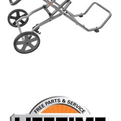 RIDGID Foldable Mobile Miter Saw Stand with Mounting Braces