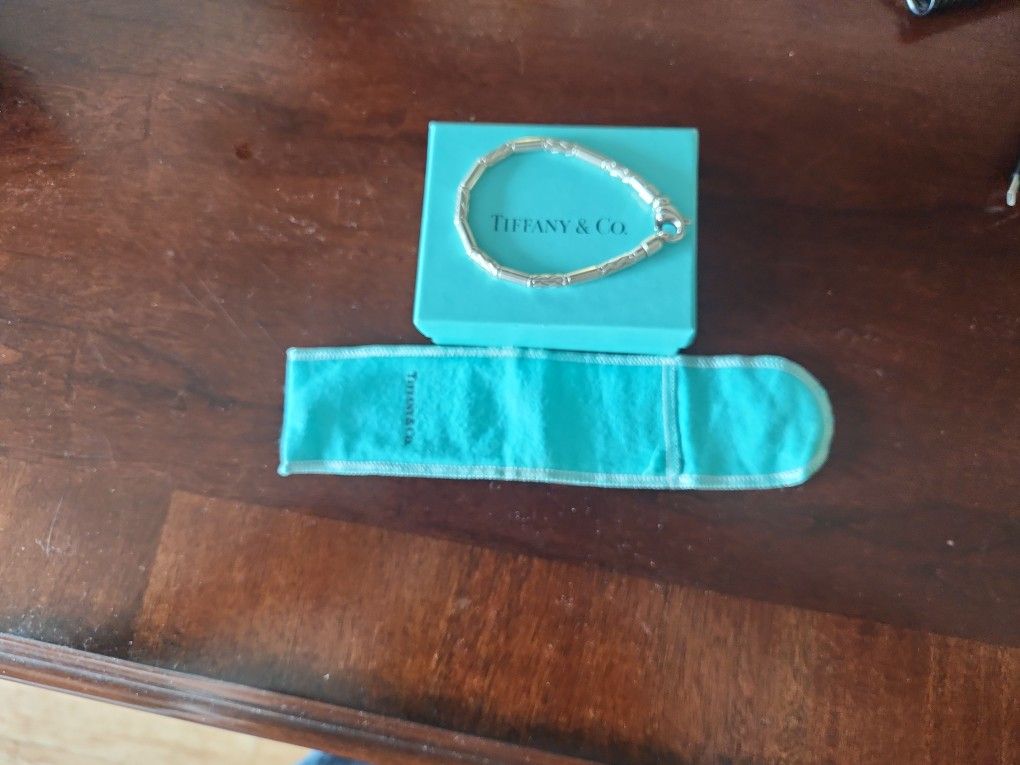 Genuine Tiffany Silver Zig Zag Bracelet 