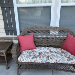 Outdoor Bench & Side Table 