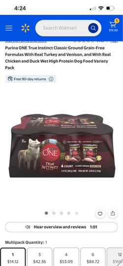 Purina One True Instinct Dog Food Variety Pack ( 2 ) 6 Pack