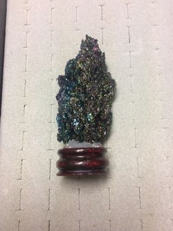 Gemstone Ornament With Wood Base