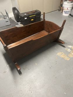 Vintage handmade cradle read description