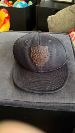Black Fitted Hat 7 3/8” with Tiger Patch