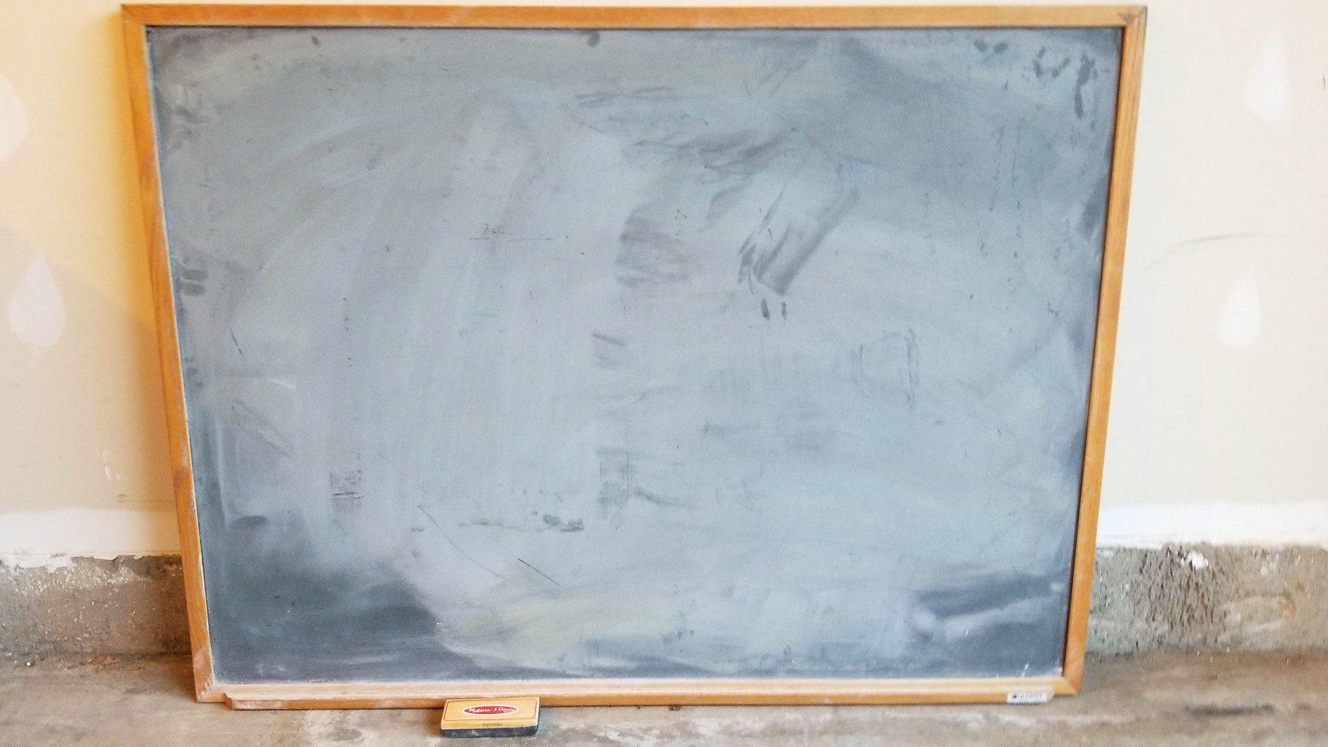 3' H x 4' W chalkboard with eraser