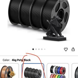 ANYCUBIC PETG Filament 1.75mm Bundle, 3D Printer Filament, Dimensional Accuracy +/- 0.02mm, Exceptional Toughness, Print with Most FDM 3D Printers, 1K