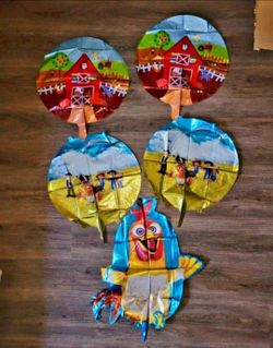 Farm Animal Foil Mylar Balloons