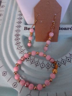 Homemade earrings an bracelet