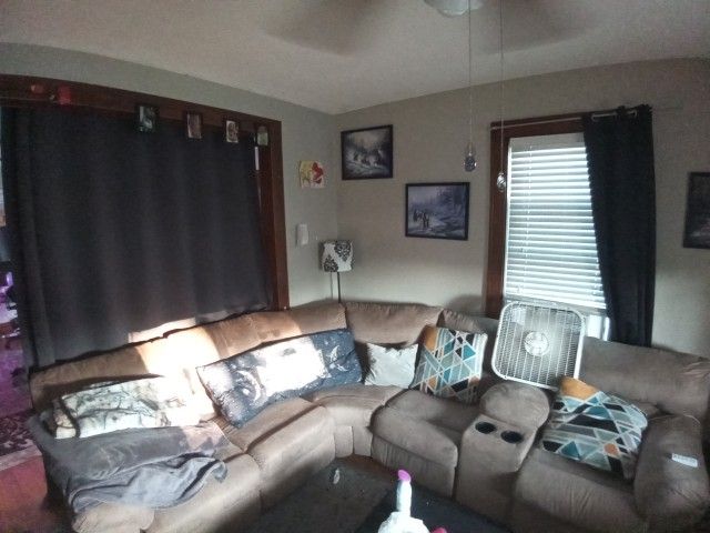 Tan Sectional And Recliner Loveseat