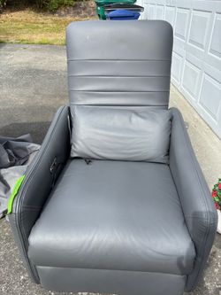 Power leather recliner