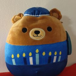 Squishmallows Kofi the Hanukkah Bear 8" Plush. Teddy Bear, Squishy Plushy