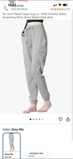 Leapstride Women’s Performance Fleeced Cargo Jogger Pants