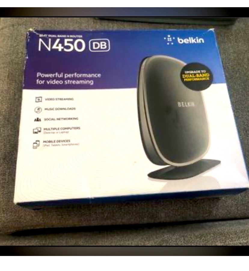 Belkin N450 DB 4-Port 10/100 Wi-Fi Dual-Band N Router (F9K1105)